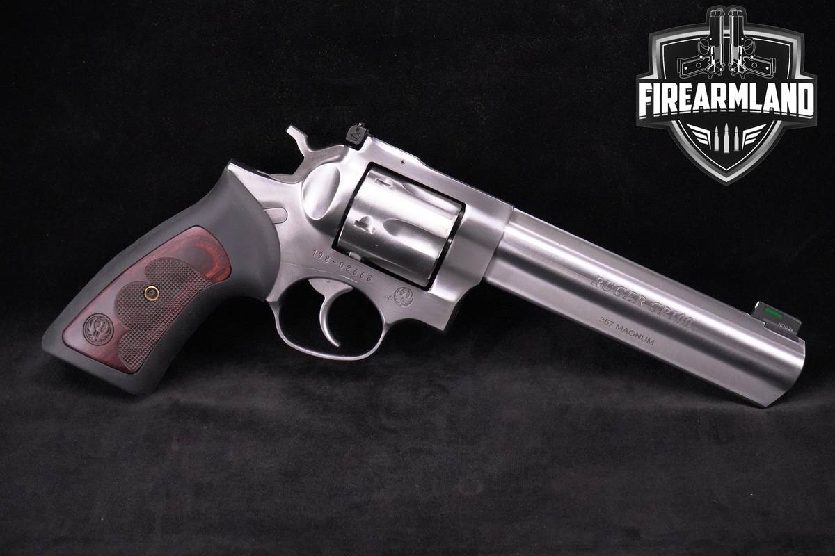 Ruger GP100 357 Magnum 6.0" Stainless Steel GP 100 +ORIG CASE & HOLSTER
