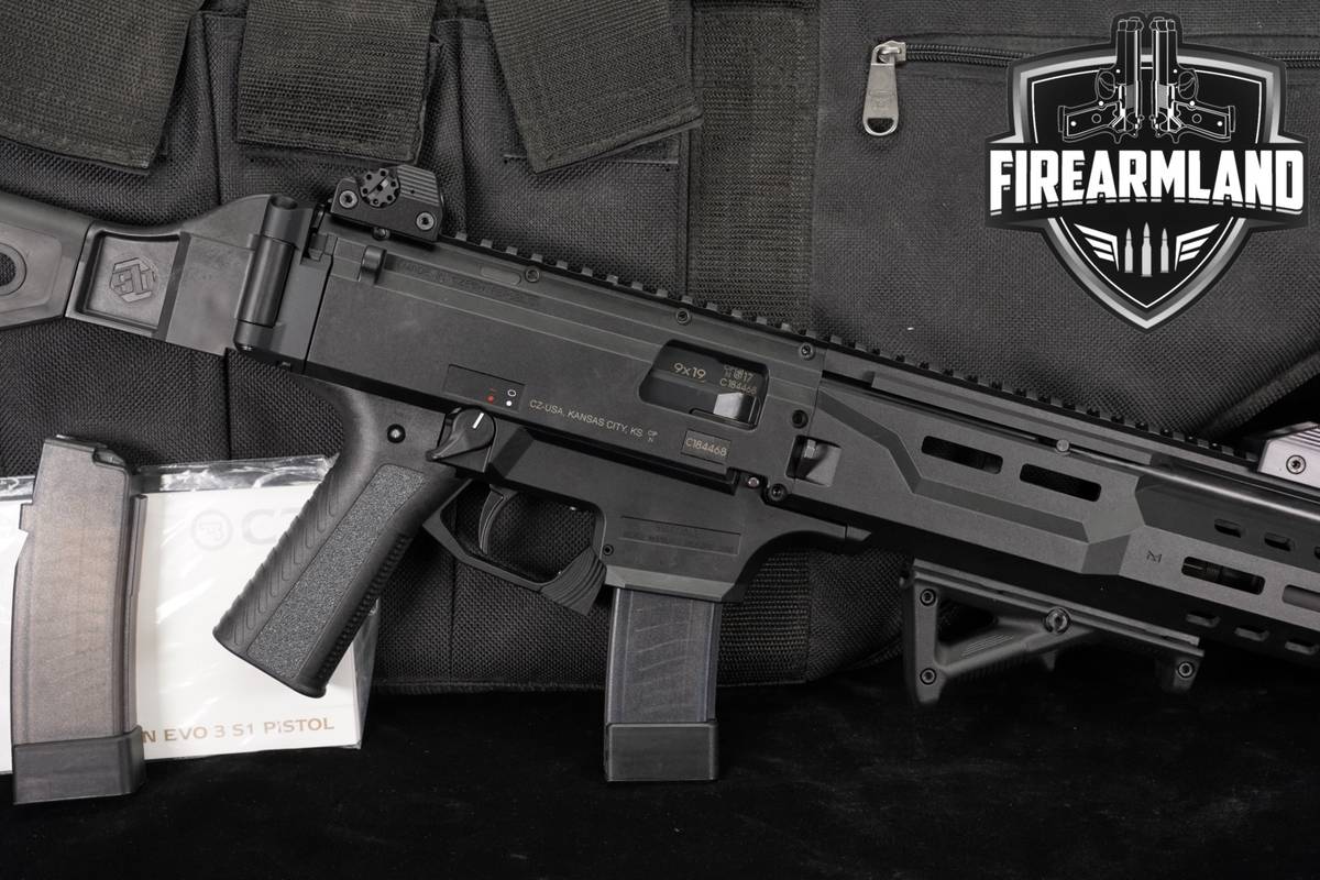 CZ Scorpion EVO 3 S1 Pistol 9mm 7.72" EVO3 +2 MAGS, CASE