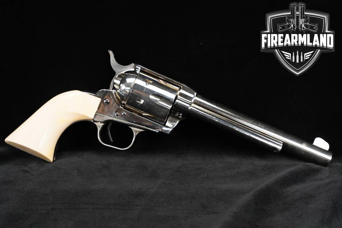 German-Made Weihrauch Bounty Hunter 45 Colt 6.5" Mirror-Polished Nickel