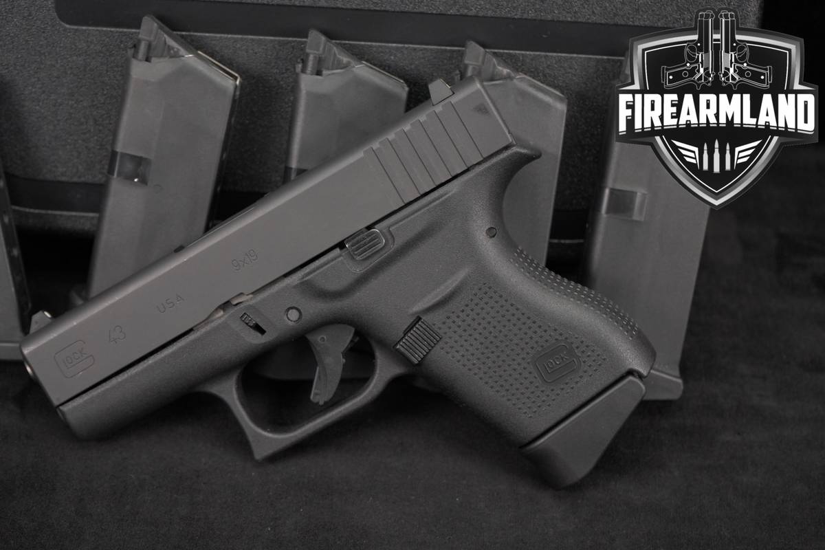 Glock 43 G43 9mm 3.41" +6 MAGS & ORIG CASE