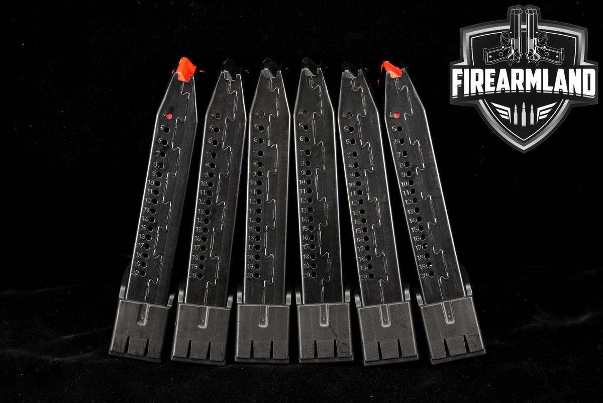 Heckler & Koch (H&K, SIX (6) 20-Round 9mm Extended Magazines for VP9/P30