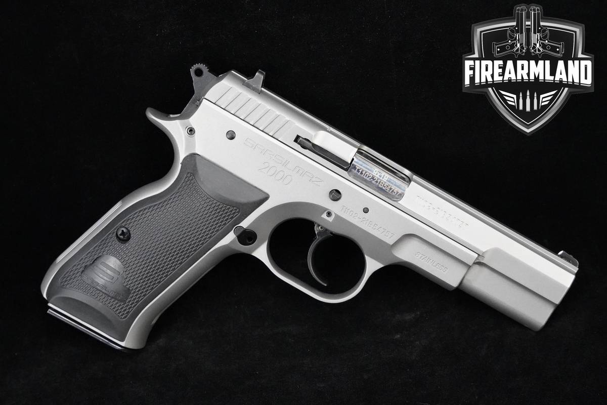 Sarsilmaz (SAR) Model 2000 Stainless 9mm 4.5" Silver Sarsilmaz 2000 DA/SA