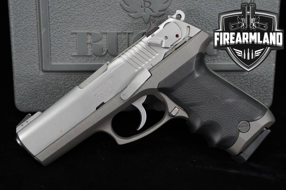1994 Ruger P94 K 9mm Two-Tone Stainless 4.25" DA/SA +ORIG CASE