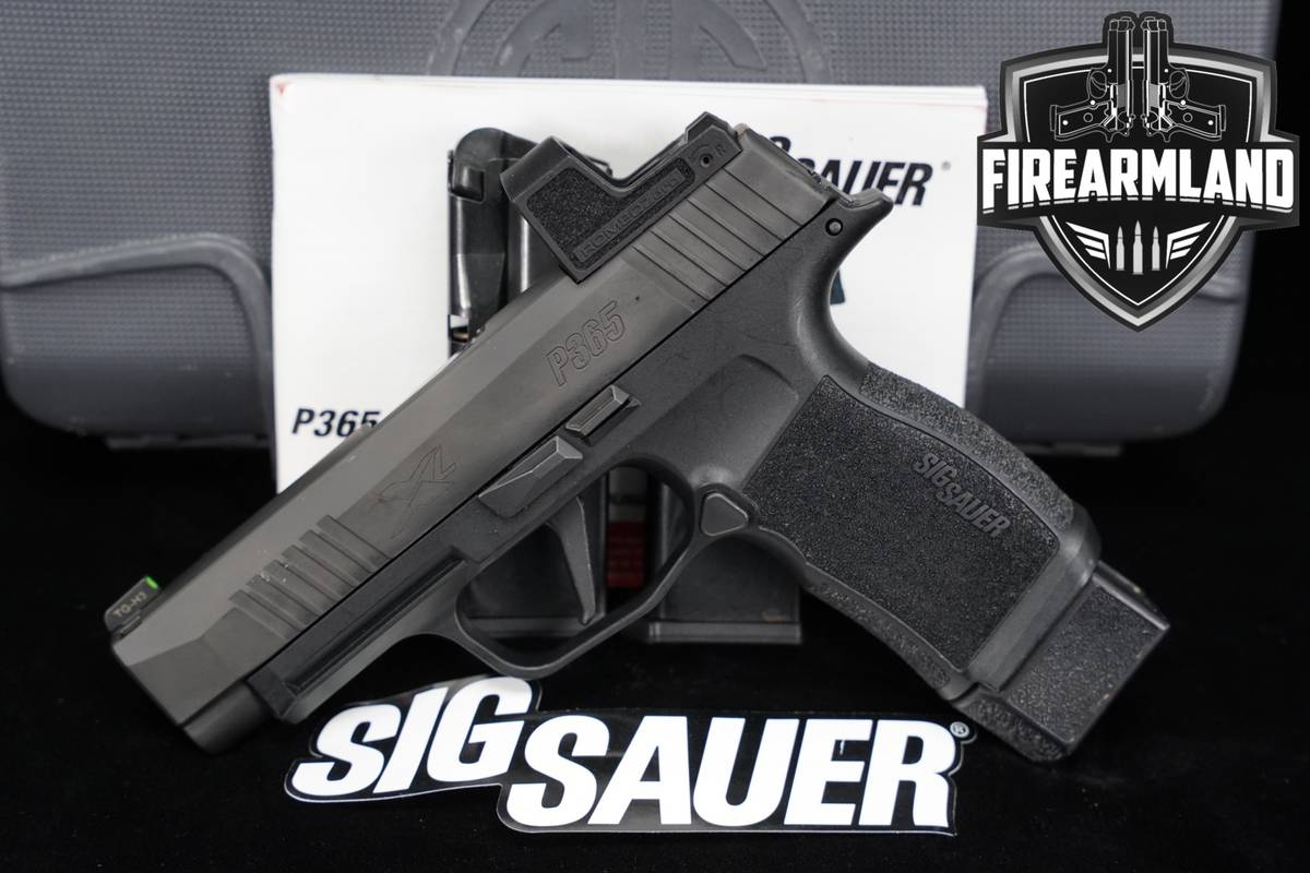 Sig Sauer P365XL RXZ 9mm 3.7" P365 X +3 MAGS, ORIG CASE & ROMEOZero Optic