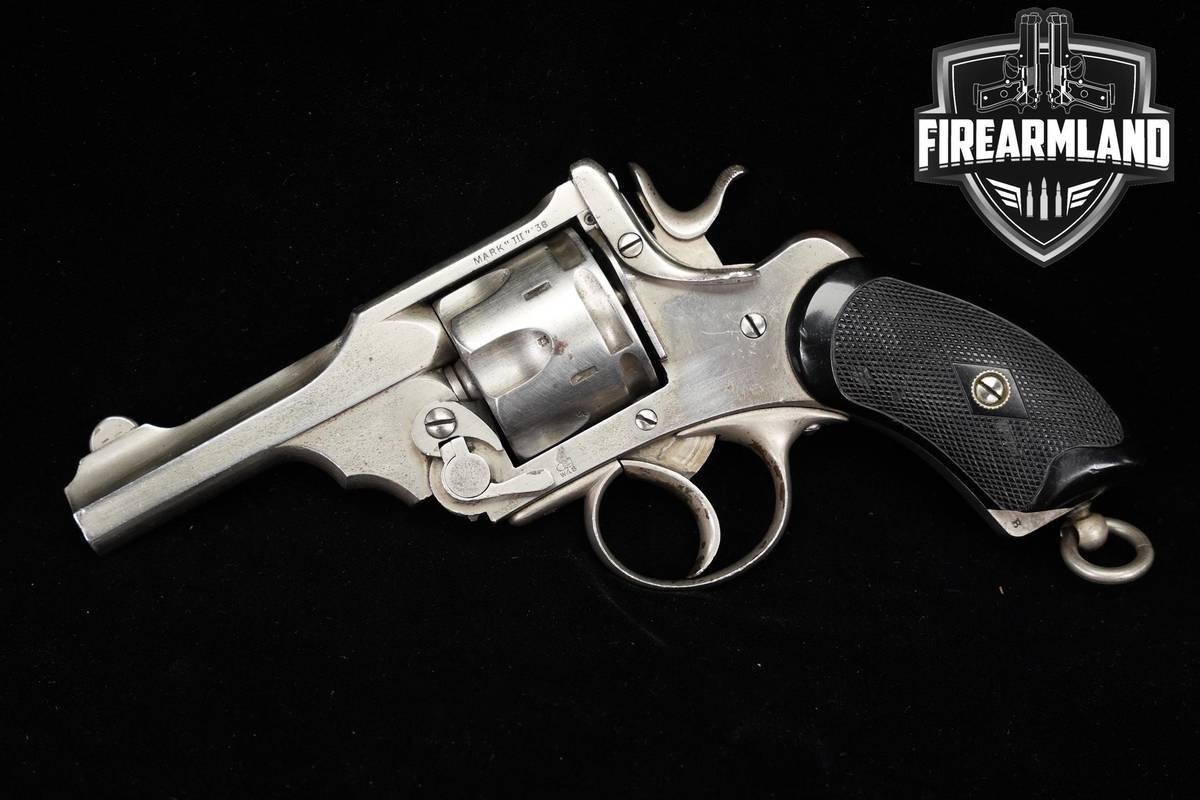 Webley & Scott 38 S&W Mk III Army & Navy C.S.L 3" Nickel Top-Break DA/SA