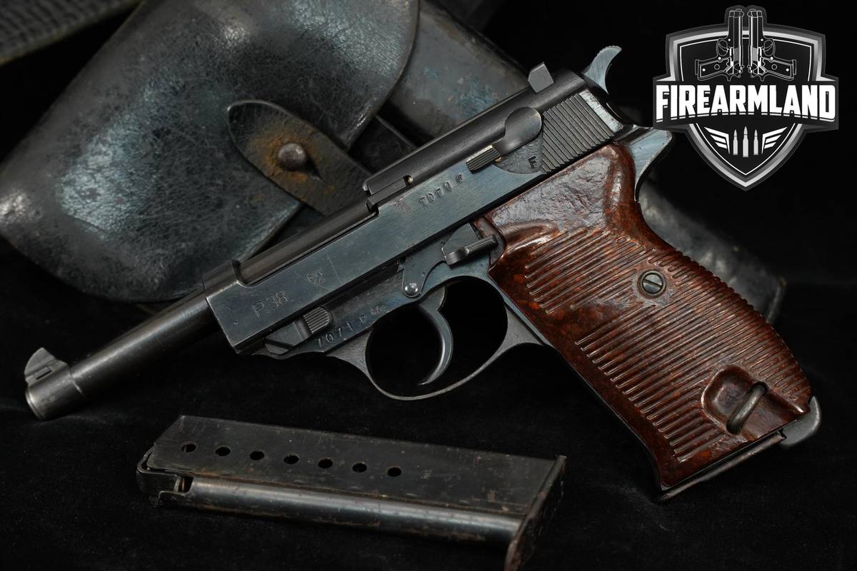 WWII 1944 Mauser P.38 Byf 44 WaA135 9mm 4.9" P 38 P1 +2 MAGS & HOLSTER