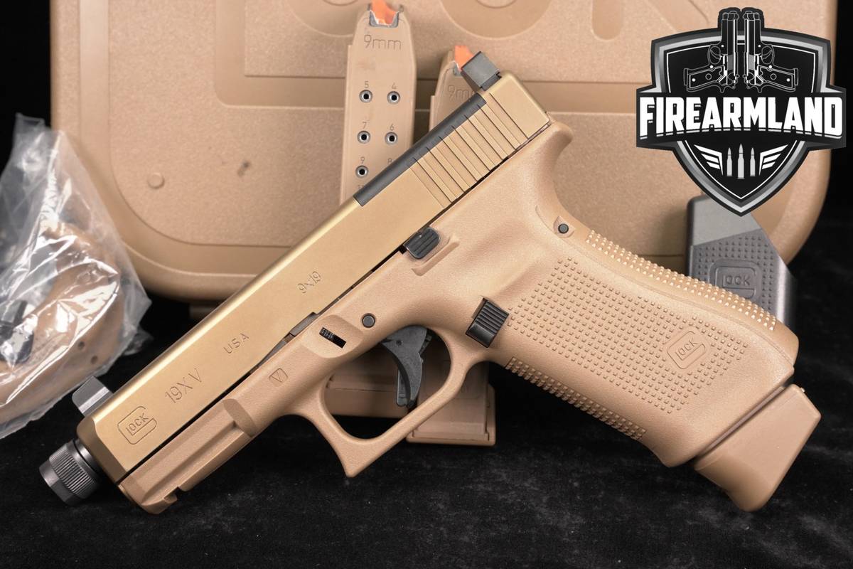 Glock 19X MOS G19X V Series 9mm THREADED +3 MAGS & ORIG CASE