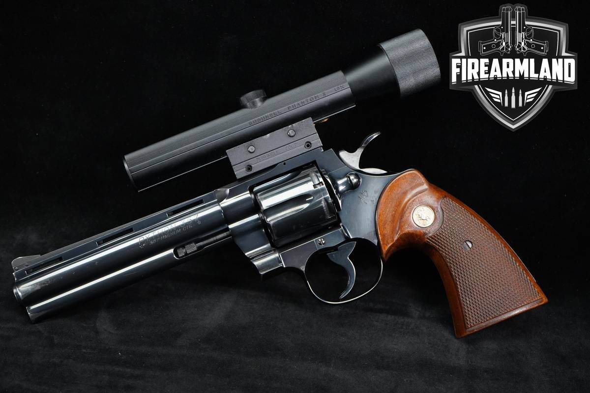RARE 1965 Colt Python 357 6" Royal Blue +PERIOD-CORRECT BUSHNELL PHANTOM II
