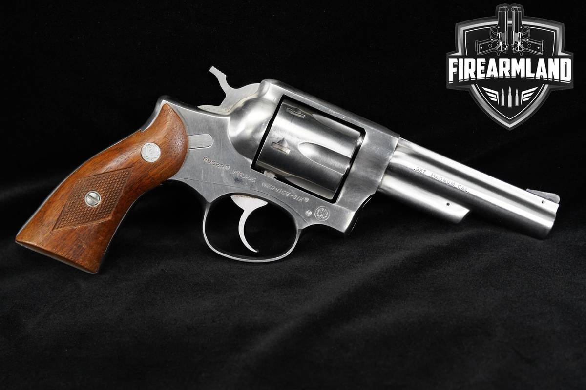 Ruger Police Service-Six 357-Magnum 4" Satin Stainless +ORIG BOX