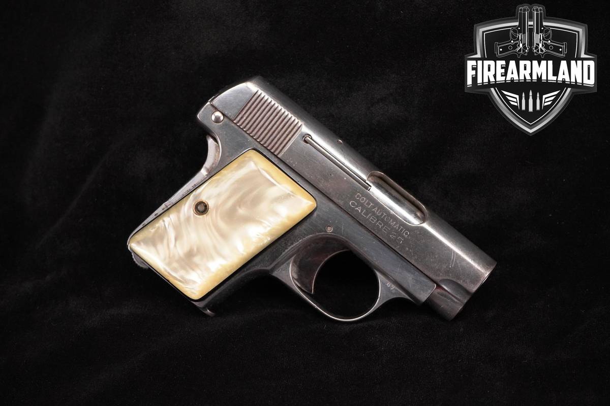 1923 Colt Model 1908 Vest Pocket Hammerless .25 ACP 2" Nickel M1908-VP