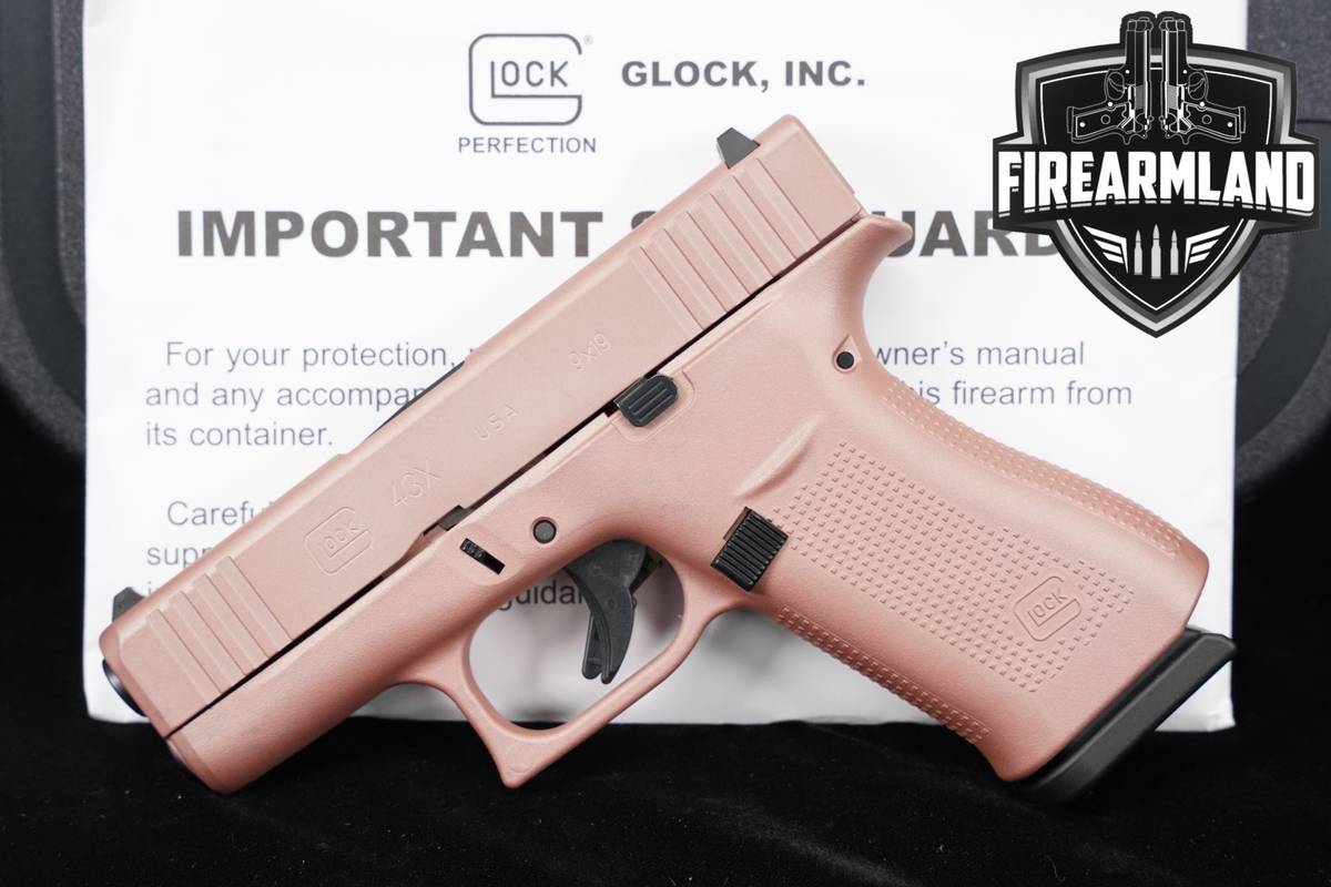 Glock 43X Rose Gold G43X G43 43-X 9mm 3.41 +2 MAGS & ORIG CASE