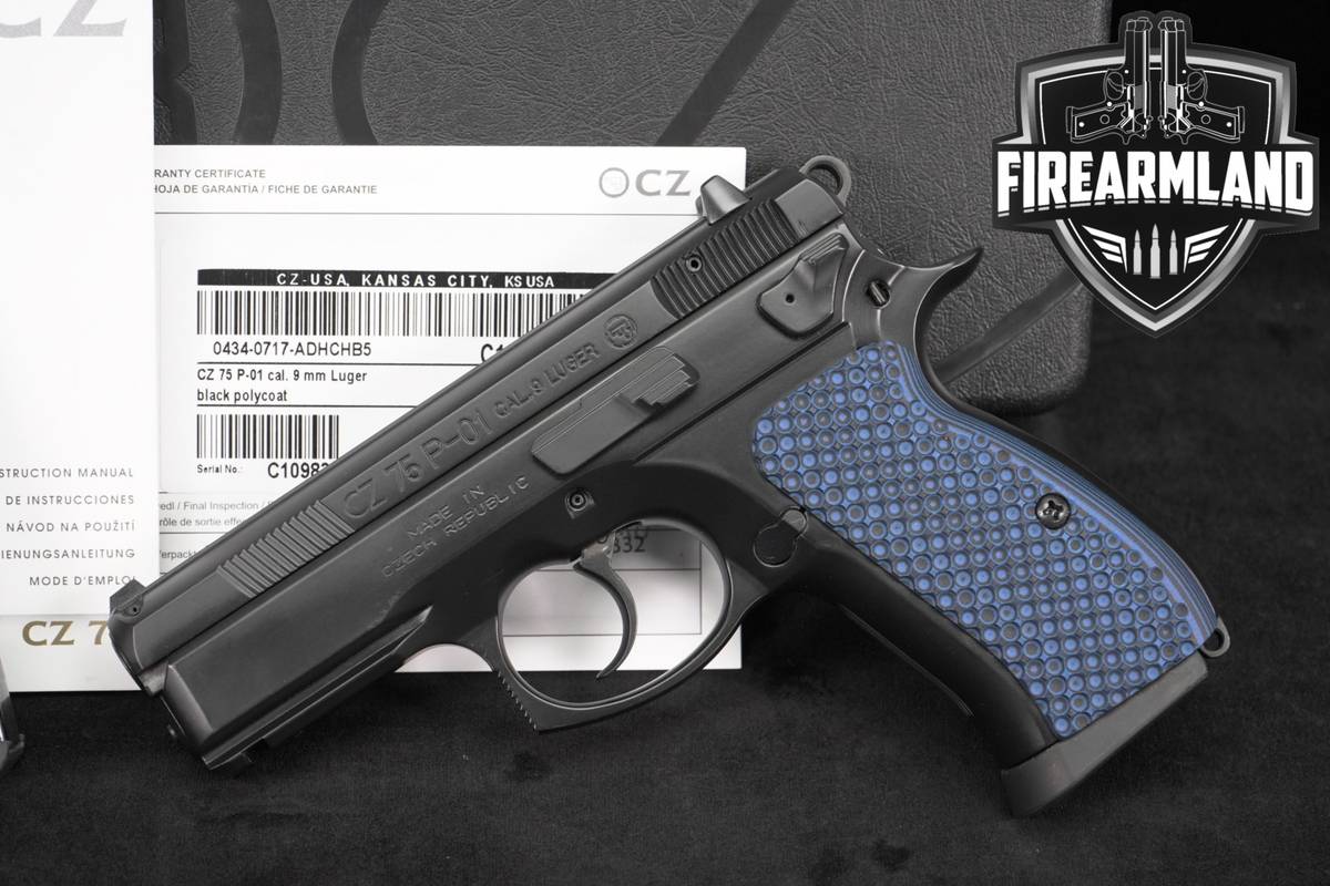 CZ 75 P-01 9mm 3.75" CZ75 P01 +2 MAGS & ORIG CASE