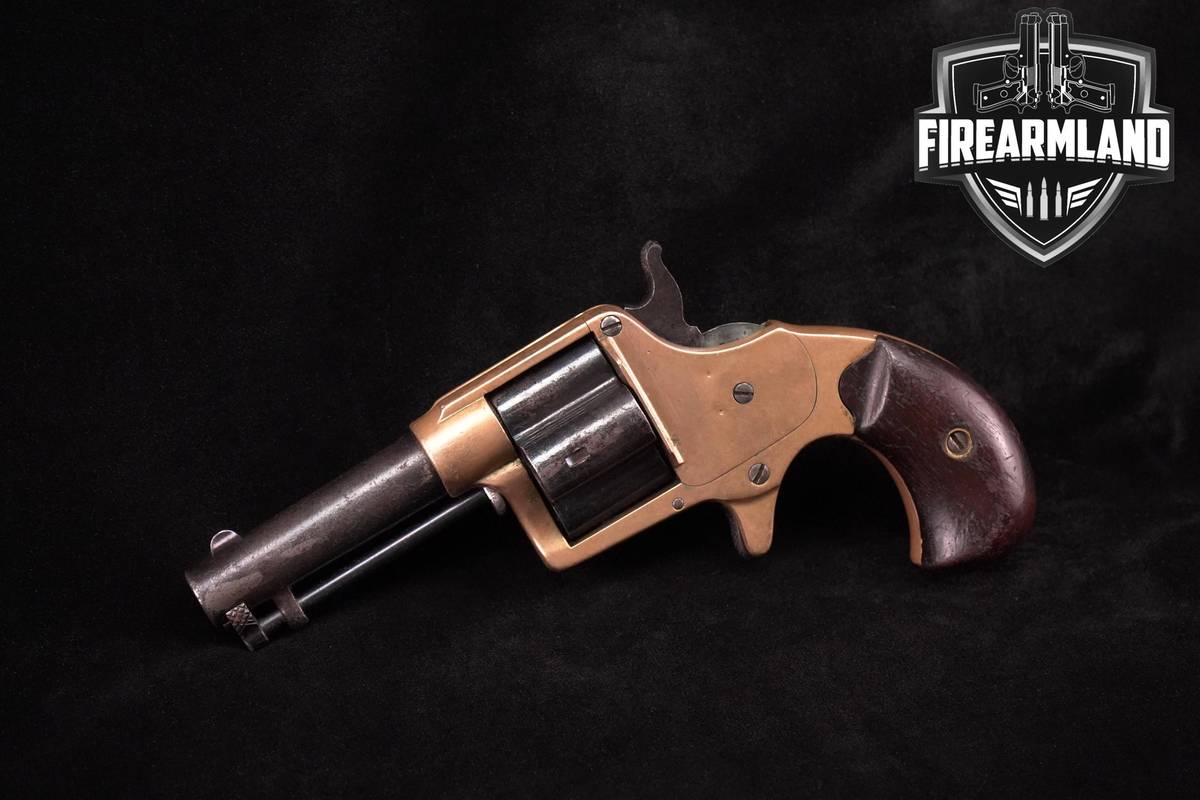 FIRST-YEAR 1871 Colt House Revolver Cloverleaf .41-Rimfire 3" Brass & Blued