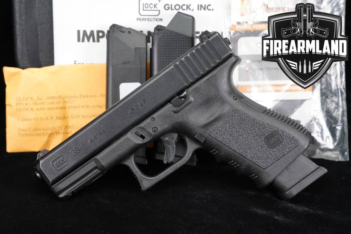 Glock 38 Gen3 G38 Gen 3 45 GAP 4.02" +THREE MAGS, ORIG CASE