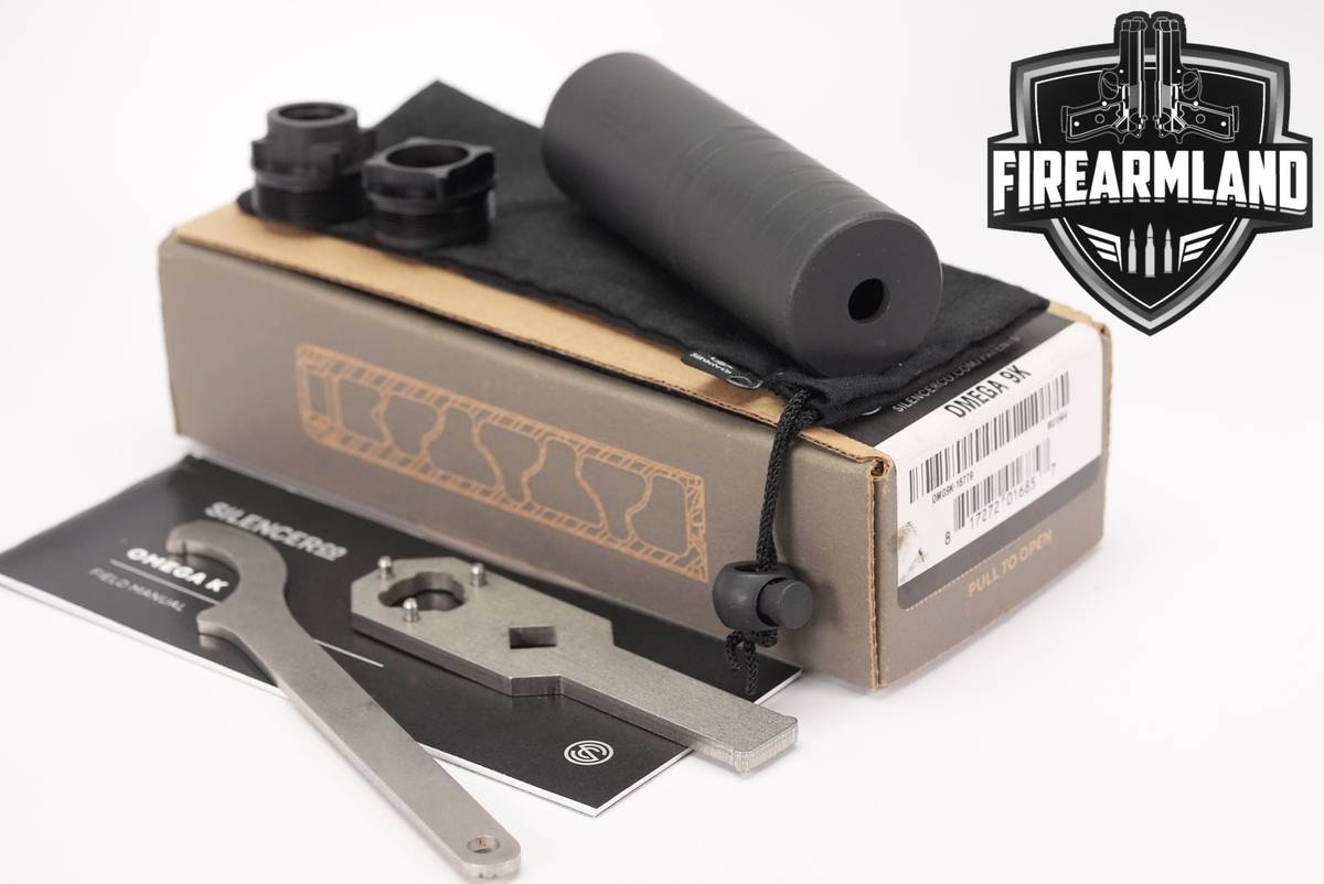 SilencerCo Omega 9K 9mm Luger 4.55 Suppressor 9-K Silencer +ORIG BOX