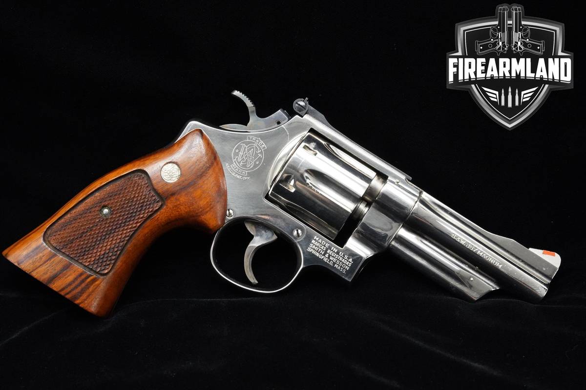 1980 Smith & Wesson (S&W) Model 27-2 357 Magnum 4" Nickel Finish S&W 27-2