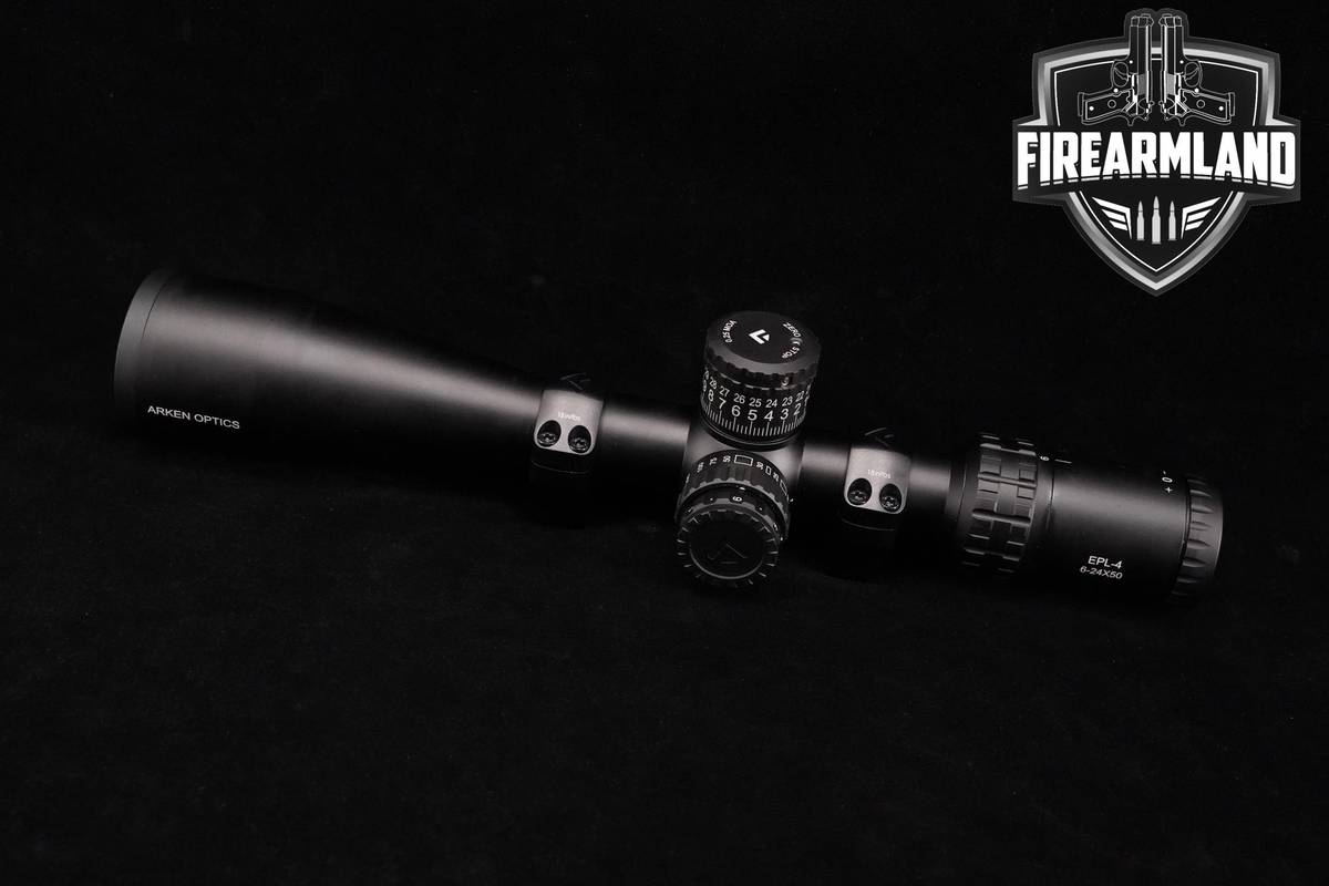 Arken Optics EPL-4 6-24X50mm VHR MOA Illuminated Reticle Zero Stop Turret