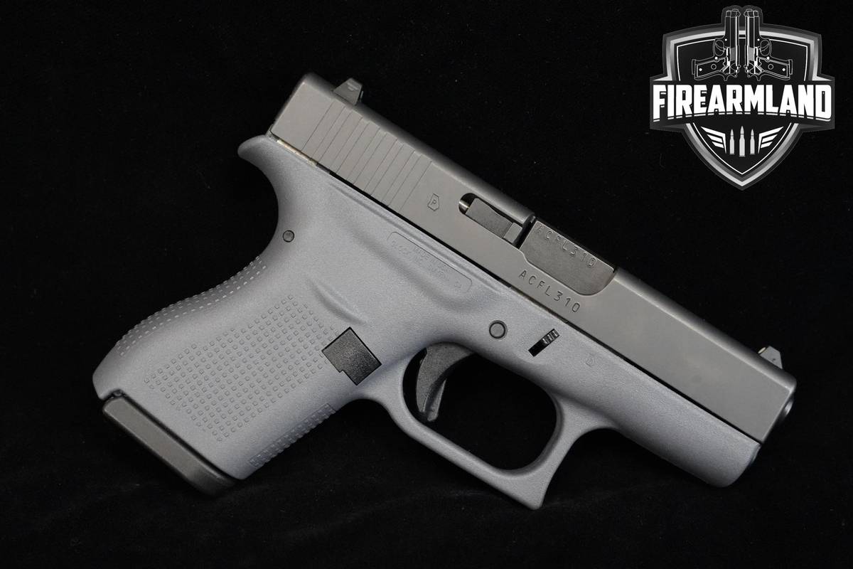 Glock 42 Slimline Grey Frame 380 ACP Grey Glock-42 G42 ORIG CASE & HOLSTER