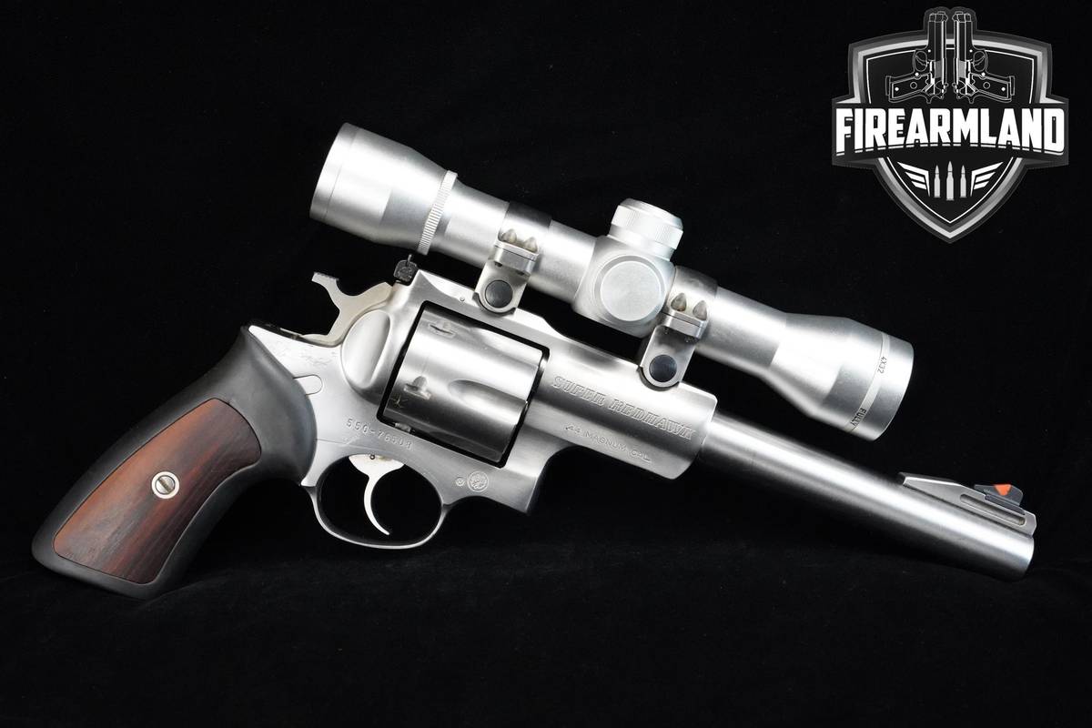 HUNTING-READY 1992 Ruger Super Redhawk 44 Mag 7.5" Stainless Ruger +OPTIC