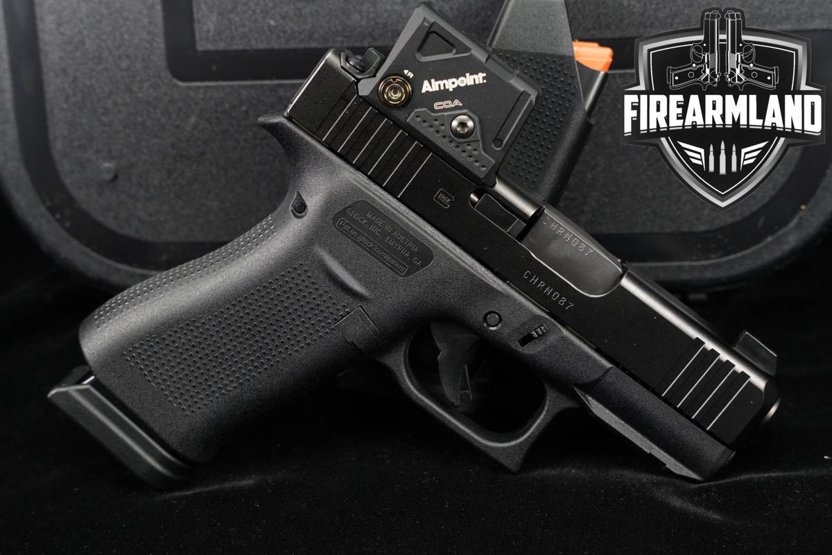 Glock 43X G43X 9mm 3.41" +2 MAGS, ORIG CASE & AIMPOINT COA OPTICS