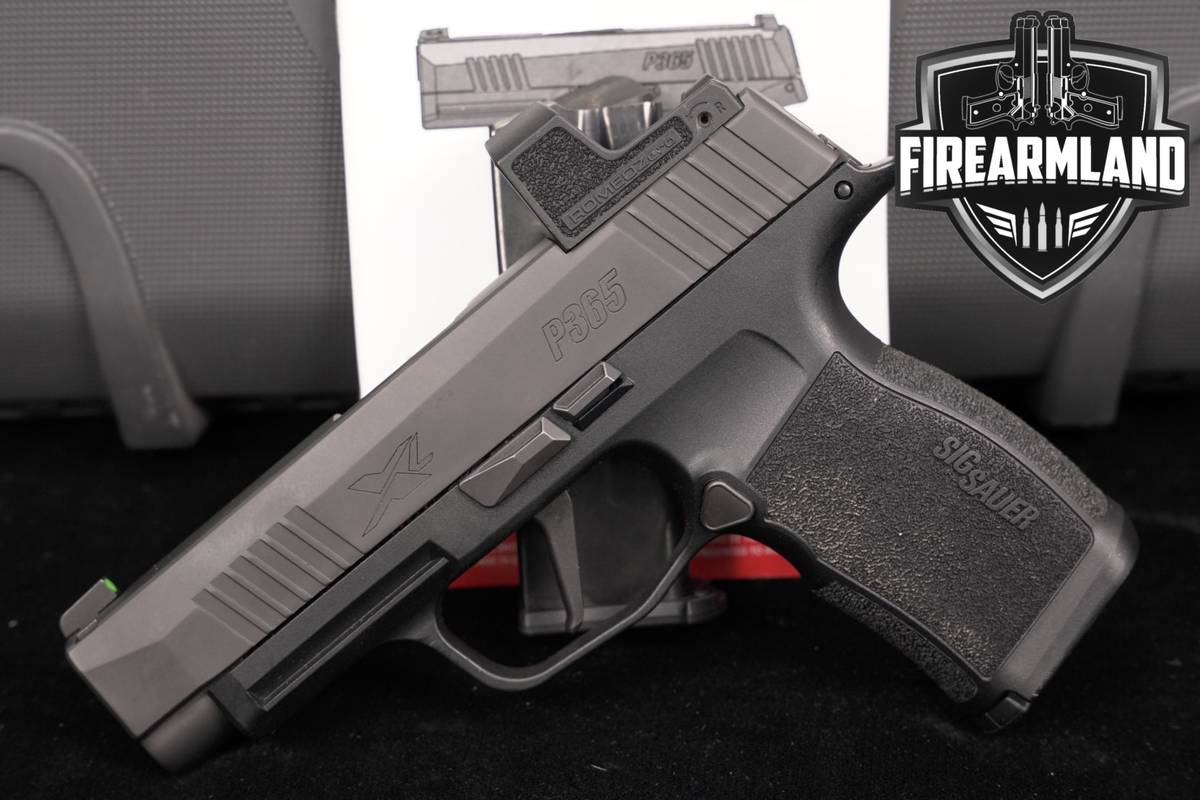 Sig Sauer P365XL 9mm 3.7 P 365 XL +2 MAGS, ORIG CASE, ROMEOZERO OPTIC