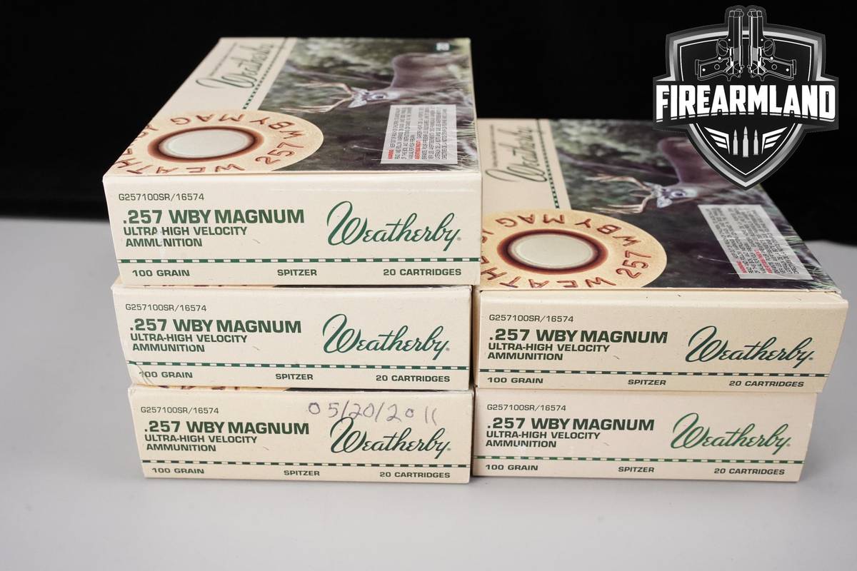 100 RDS! 257 Wby Magnum Ammo 257 Weatherby Mag