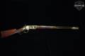 A. Uberti Model 66 Freedom Isn't Free Commemorative .45 Colt Gold Plated in Excellent Condition Image 2