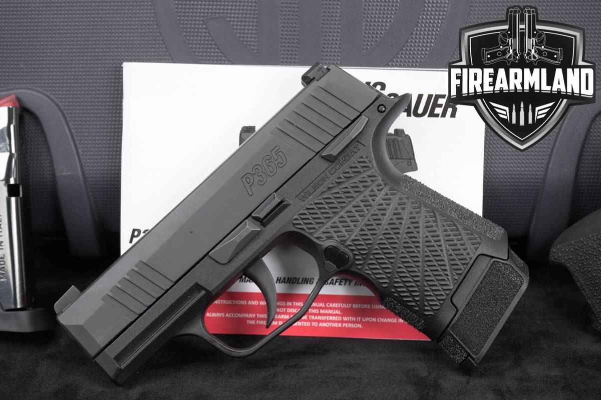 Sig Sauer P365 9mm 3.1" Wilson Combat Grip WC P-365 +2 MAGS & ORIG CASE