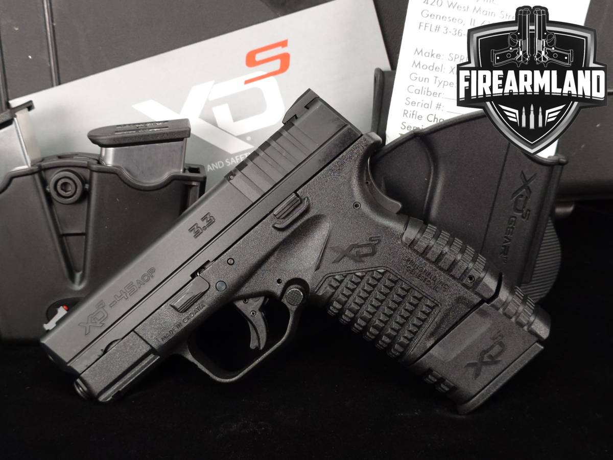 Springfield Armory XD-S 3.3 45 ACP XDS CCW +3 MAGS, ORIG CASE & HOLSTER