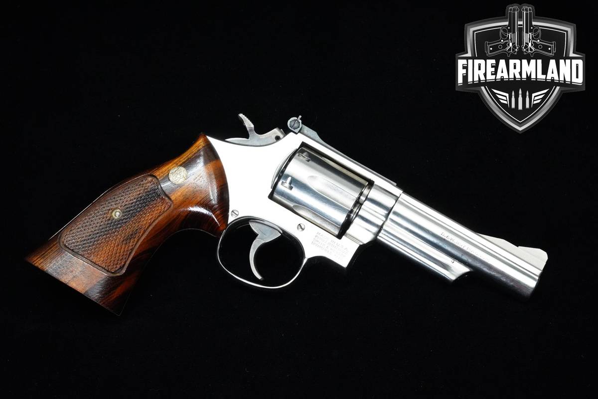 1984 Smith & Wesson (S&W) Model 19-5 357 Magnum 4" Nickel Plated S&W 19-5
