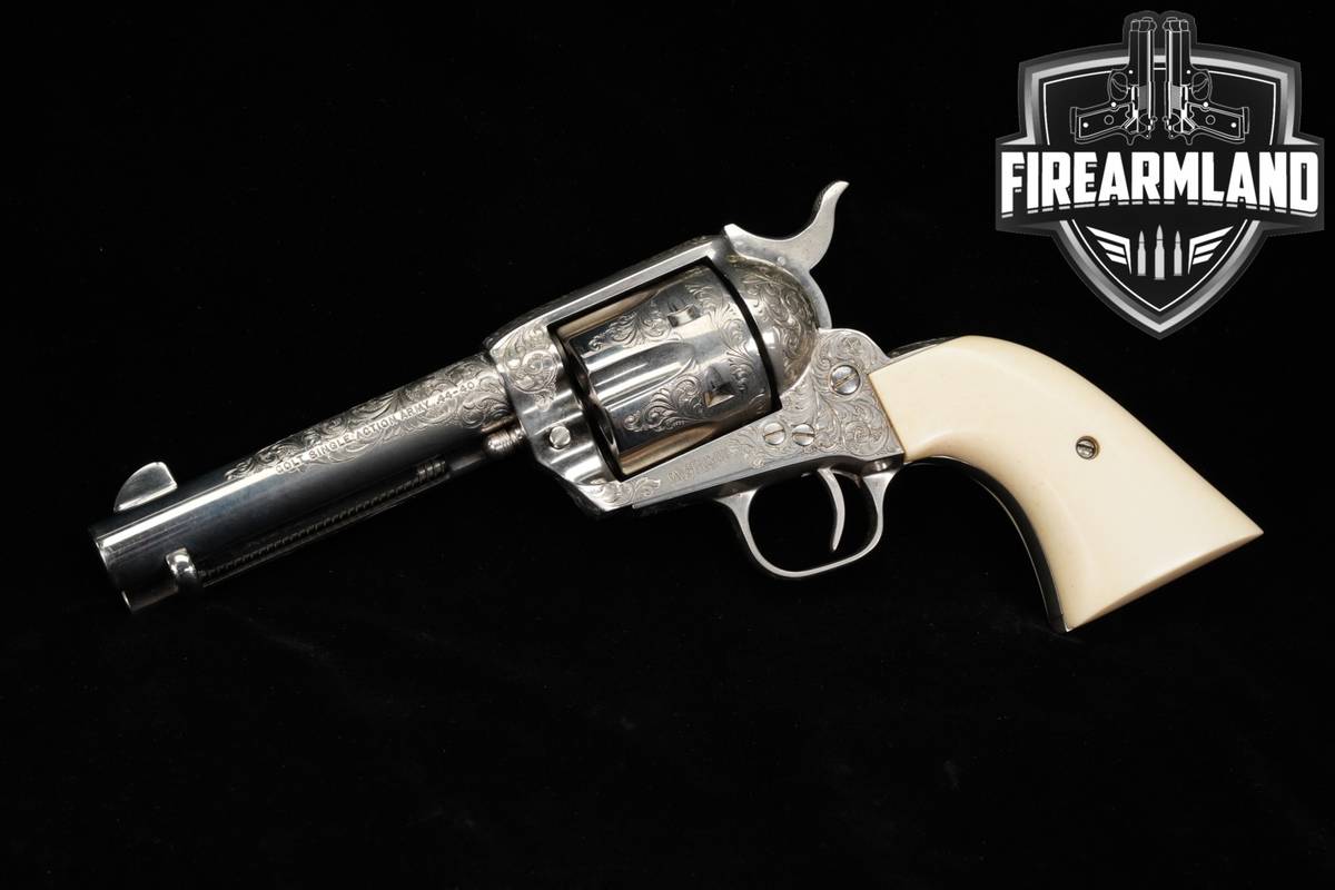 ENGRAVED 2000 Colt Single Action Army SAA 44-40 Win "FEISTY FLOYD"