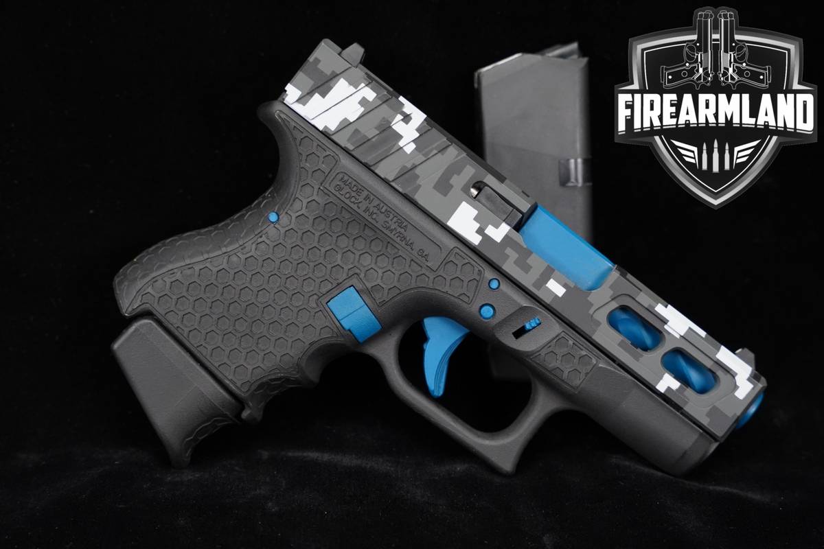 Glock 26 Gen3 Sinner Mass Custom G26 Gen 3 9mm 3.43" CAMO BLUE +2 MAGS