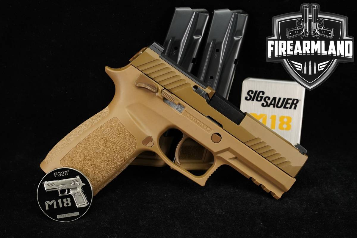 COMMEMORATIVE Sig Sauer P320-M18 Limited Run 1/5000 9mm 3.9" Coyote +3 MAGS