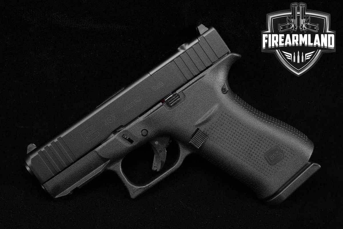 Glock 43X MOS Slimline 9mm 3.41 43-X G43-X G43X 2 MAGS, ORIG CASE & HOLSTER