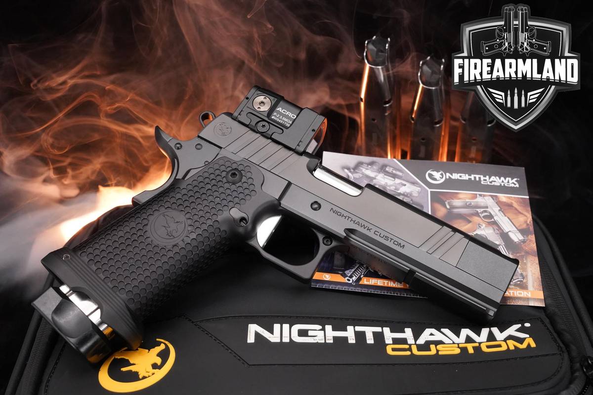 LIKE-NEW Nighthawk Custom TRS Comp 9mm 1911 2011 +4MAGS & AIMPOINT ACRO P-2