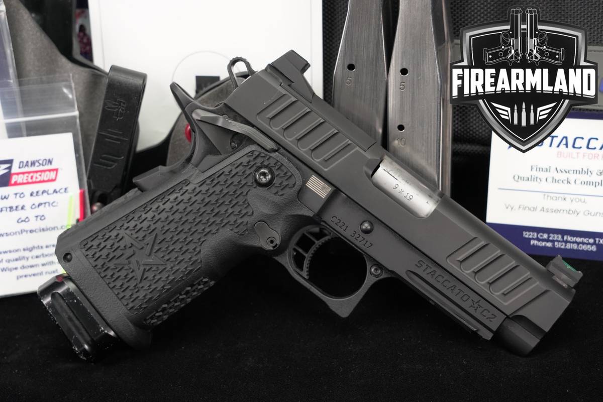 Staccato STI C2 9-mm 1911 3.9" 2011 Optic-Ready +3 MAGS, OG CASE & HOLSTER