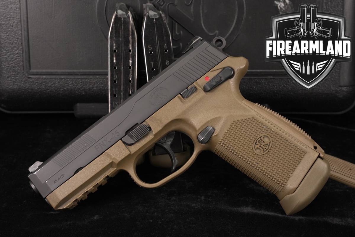 FN FNX-45 45ACP 4.5" Two-Tone FDE FNX45 +3 MAGS & ORIG CASE