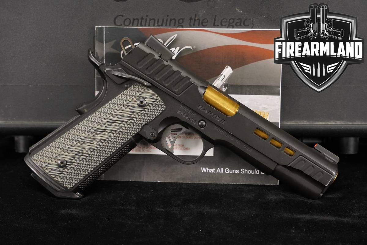 Kimber Rapide DN 10mm 1911 5 Gold TiN Barrel +ORIG CASE