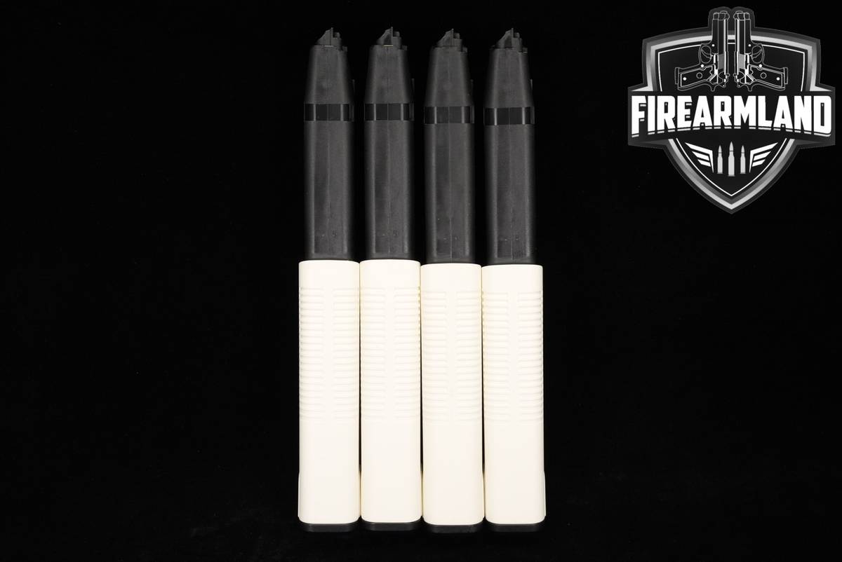 FOUR (4) KRISS Vector White 30-Round Magazines .45 ACP Mags
