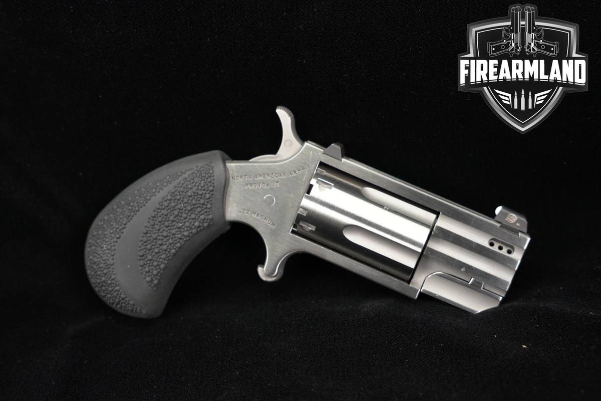 North American Arms NAA Pug DP 22 WMR 1" Stainless Pocket Revolver +OG BOX