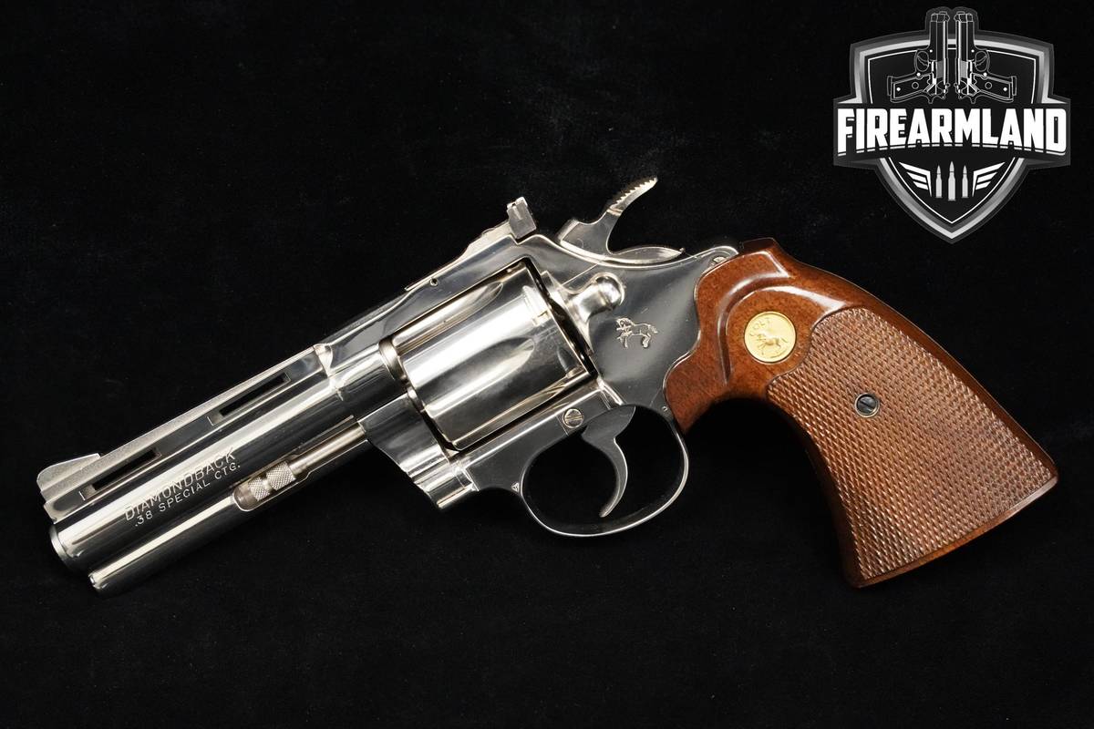 VINTAGE 1976 Colt Diamondback 38 Special 4" Nickel Colt-Diamondback DA/SA