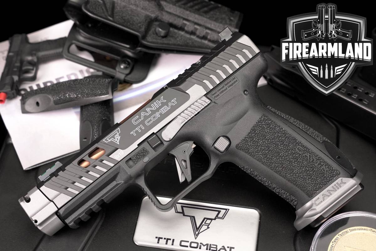 Canik TTI Combat Smoke 9mm Optics-Ready COMP +2 MAGS, ORIG CASE & HOLSTER
