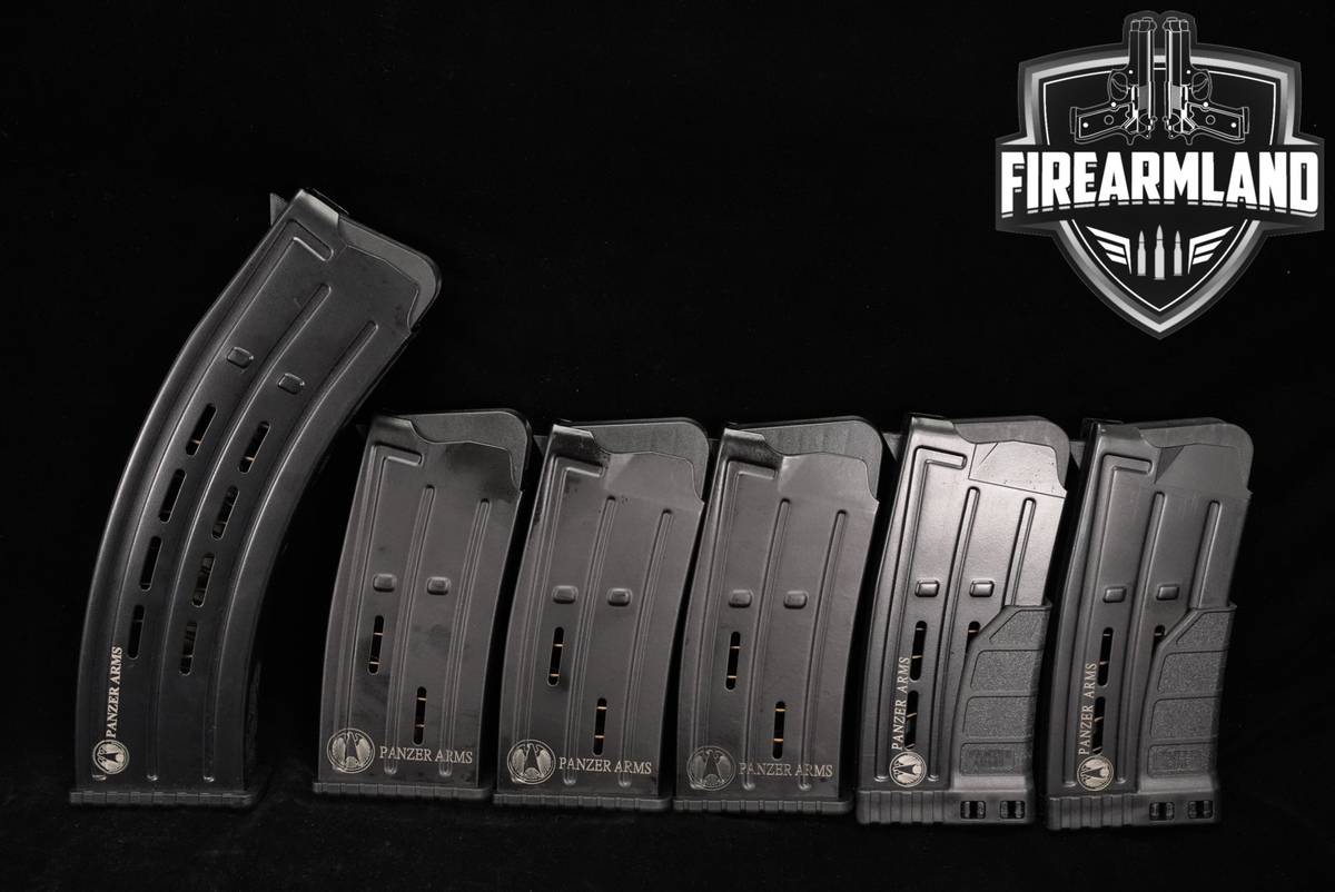 SIX (6) Panzer Arms AR12 5 & 10 Round Magazines 12 Gauge AR Mags