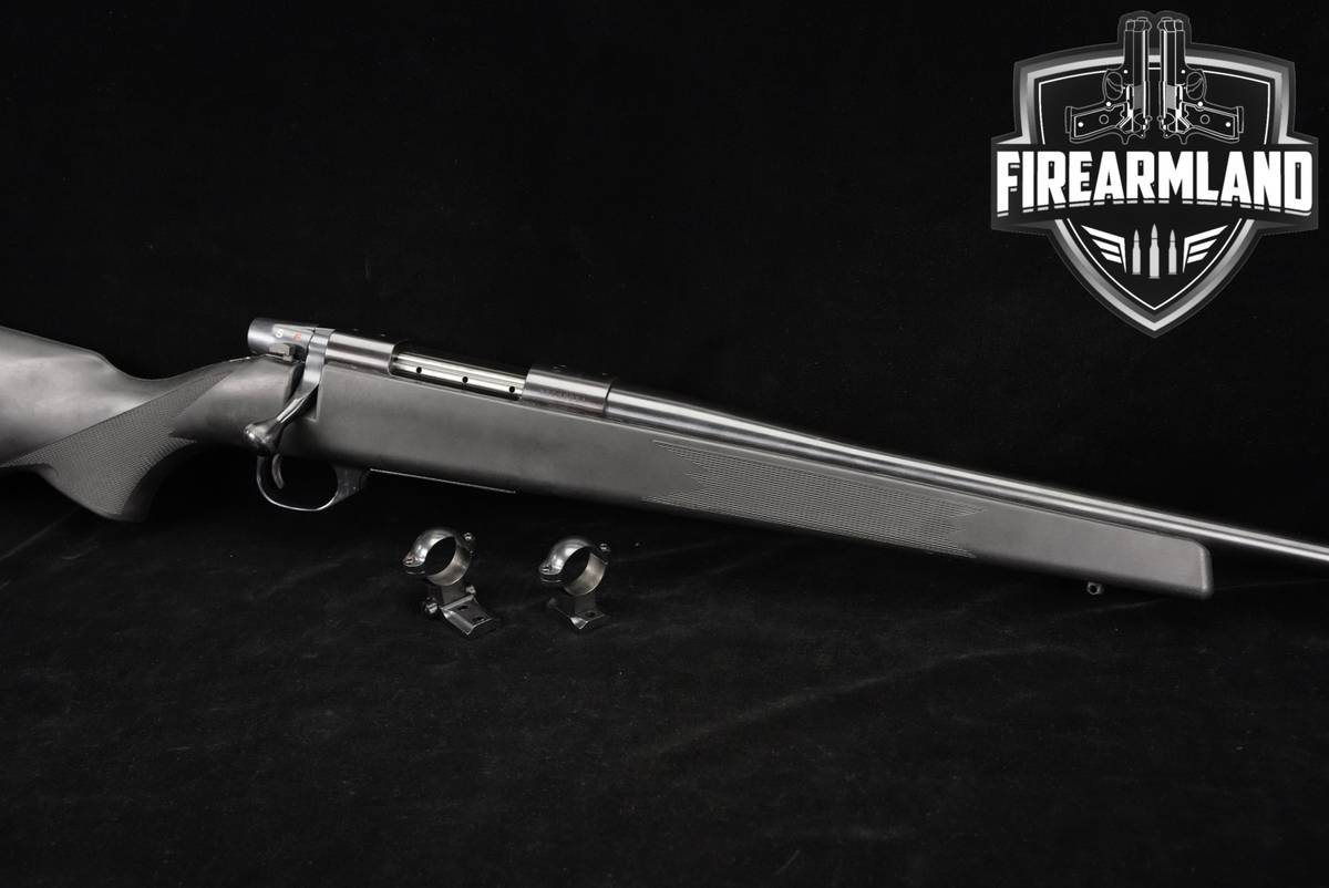 Weatherby Vanguard 300 WSM 24" Silver & Black Synthetic +SCOPE RINGS