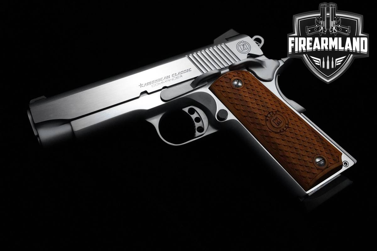 Tristar American Classic Commander 9mm 4.25" Chrome 1911 Tristar 2MAGS
