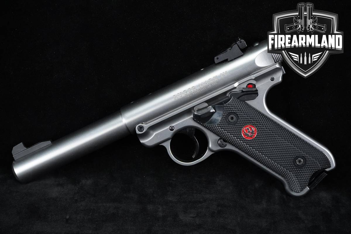 Ruger Mark IV Target 22LR 5.5" Satin Stainless MKIV +3 MAGS & ORIG BOX
