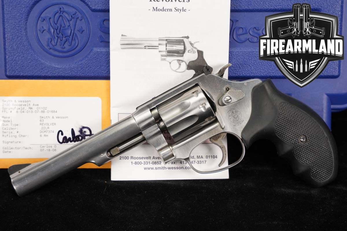 Smith & Wesson Model 63-4 Kit Gun S&W 22LR 5" Satin Stainless DA/SA