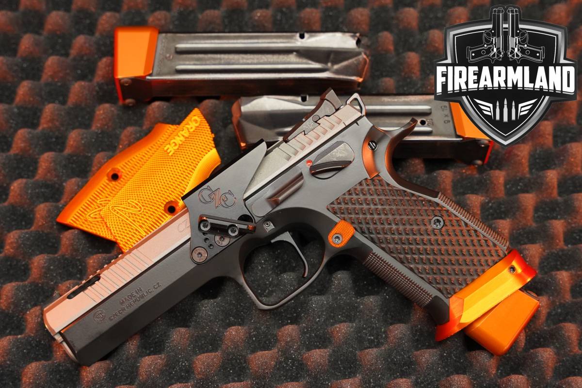 DESIRED CZ TS 2 Orange 9mm 5.28" Two-Tone TS2 +3 MAGS & ORIG CASE