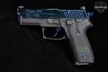 2015 Sig Sauer P229 Blue Piranha (Lew Horton Exclusive) 9mm Luger Two-Tone Metallic Blue in Very Good Condition Image 3
