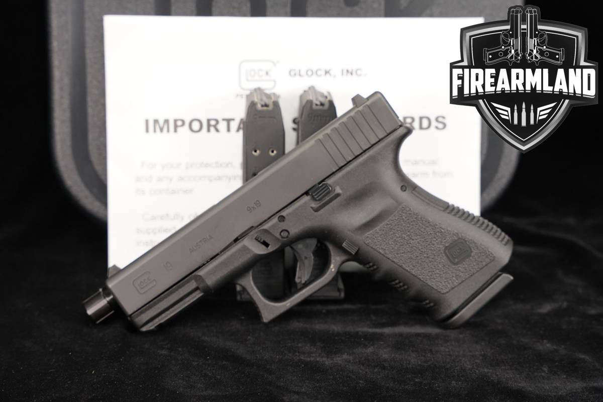 Glock 19 Gen3 G19 Gen 3 9mm 4.5" THREADED +THREE MAGS & ORIG CASE